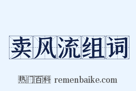 卖风流组词是什么意思的图片